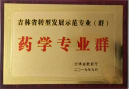 吉林省转型发展示范群(药学专业群2019)